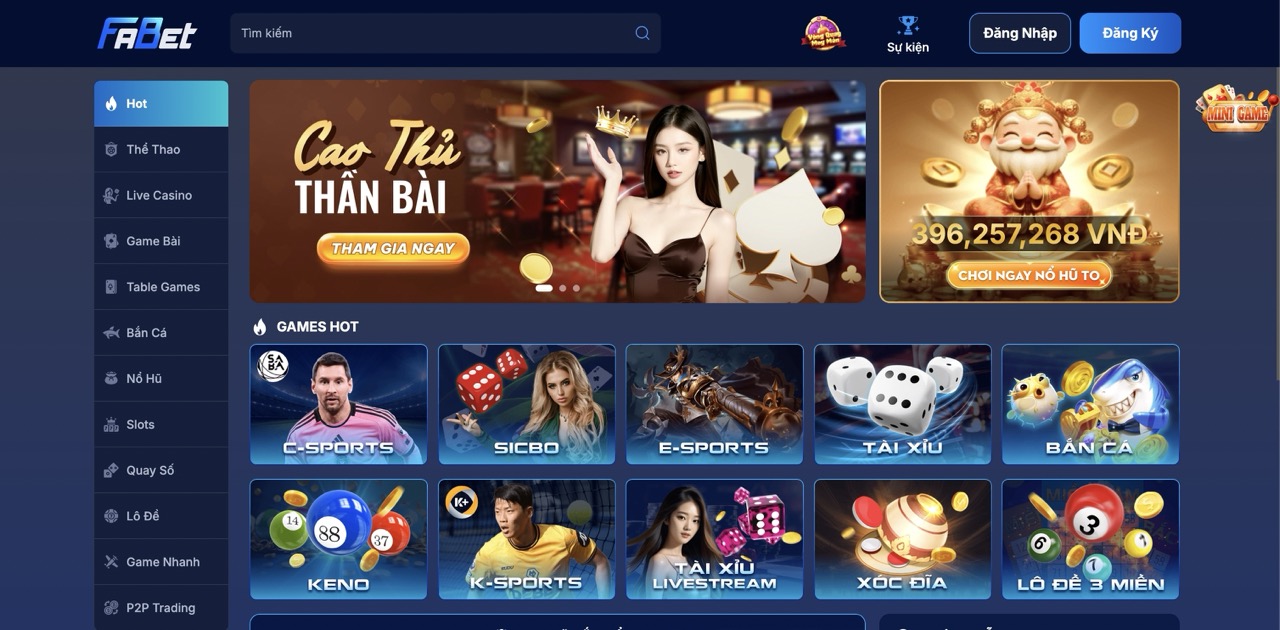 Top nhà cái đẳng cấp fabet 2024