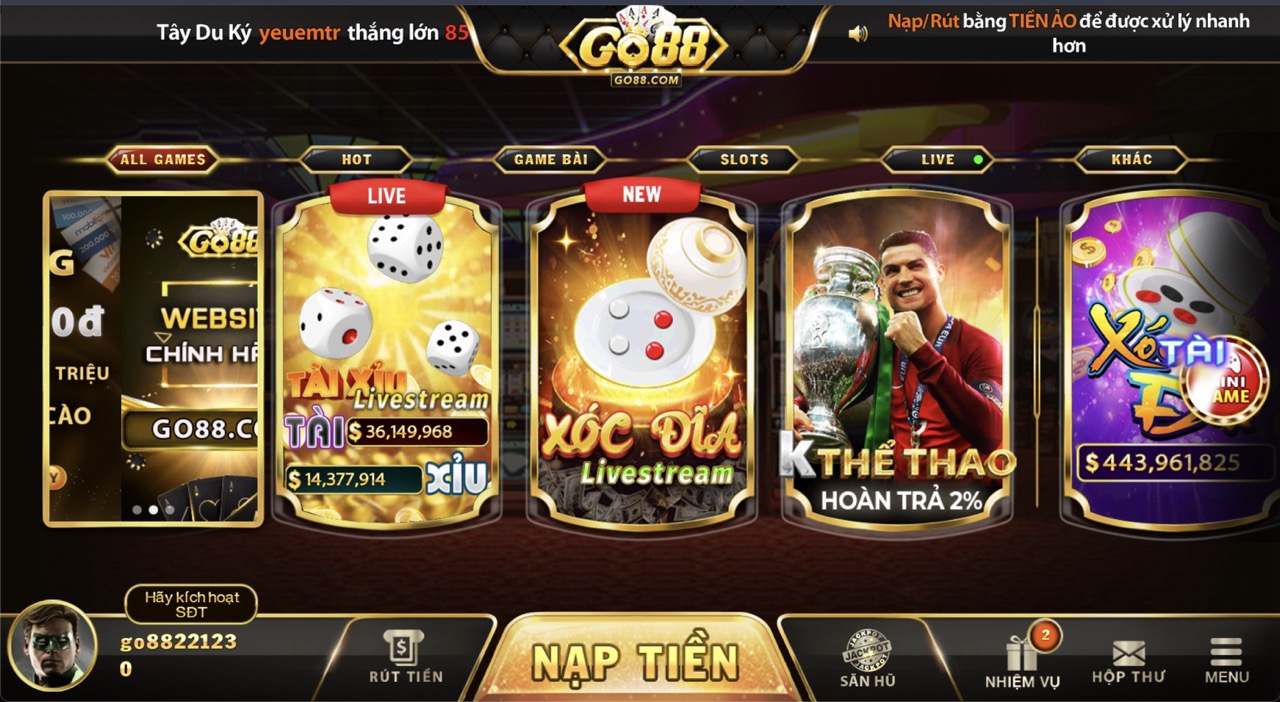 Kho game đa dạng với nhiều thể loại hấp dẫn