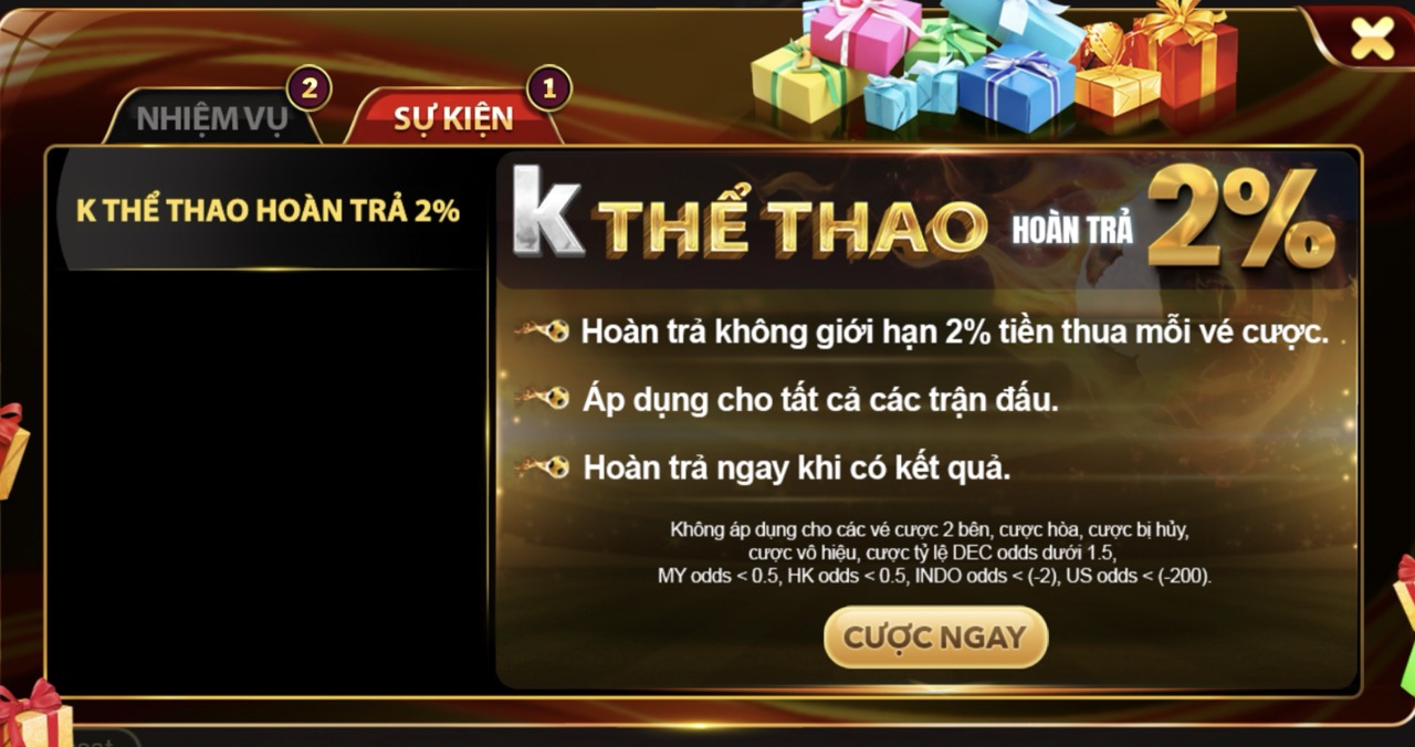 Một khuyến mãi hấp dẫn đang diễn ra tại GO88