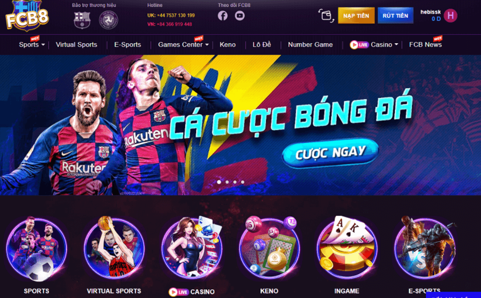 Nhà cái cá cược bóng đá uy tín FCB8