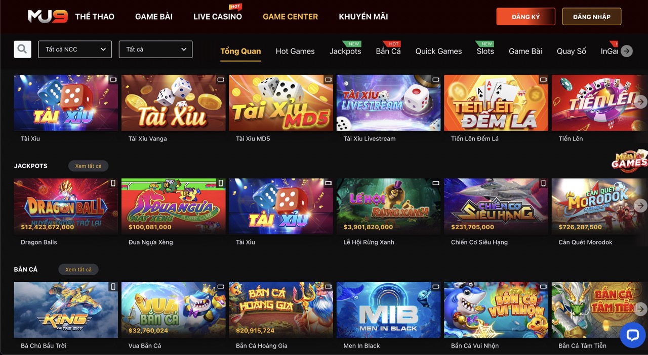 Sảnh game center đa dạng nhiều thể loại hấp dẫn